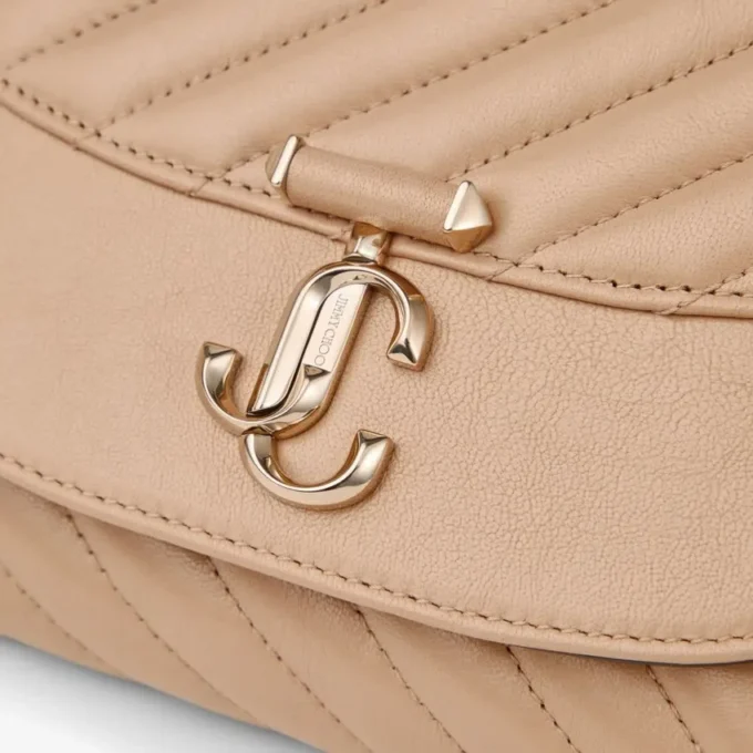 Bolso de mano Curve Bolso de mano de piel Biker acolchada Chai Bolso de mano Curve Bolso de mano de piel Biker acolchada Chai
