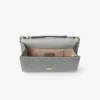 Bolso de mano Curve de piel Biker acolchada en color paloma