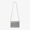Bolso de mano Curve de piel Biker acolchada en color paloma