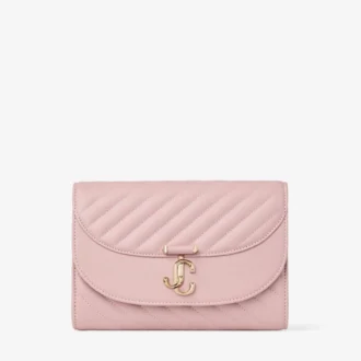 Bolso de mano Curve en piel Biker acolchada rosa