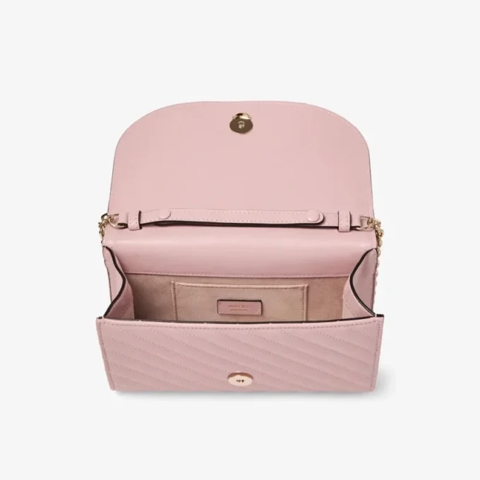 Bolso de mano Curve en piel Biker acolchada rosa Bolso de mano Curve en piel Biker acolchada rosa
