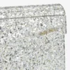 Bolso de mano de acrílico con purpurina gruesa en color champán