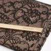 Bolso de mano de encaje jimmy choo en negro y rosa ballet Bolso de mano de encaje jimmy choo en negro y rosa ballet