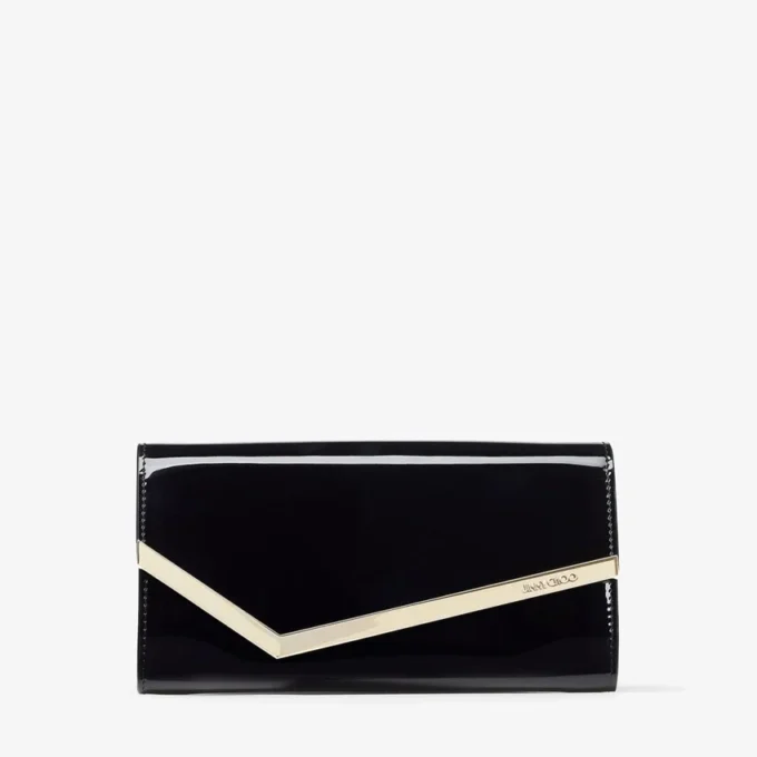Bolso de mano Emmie de charol negro Bolso de mano Emmie de charol negro
