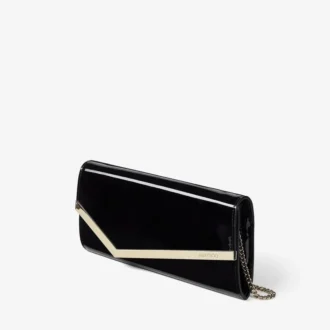 Bolso de mano Emmie de charol negro
