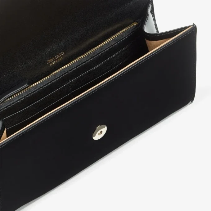 Bolso de mano Emmie de charol negro Bolso de mano Emmie de charol negro