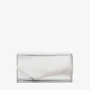 Bolso de mano Emmie de tela plateada espejada