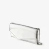 Bolso de mano Emmie de tela plateada espejada