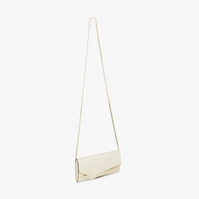 Bolso de mano Emmie en charol color latte
