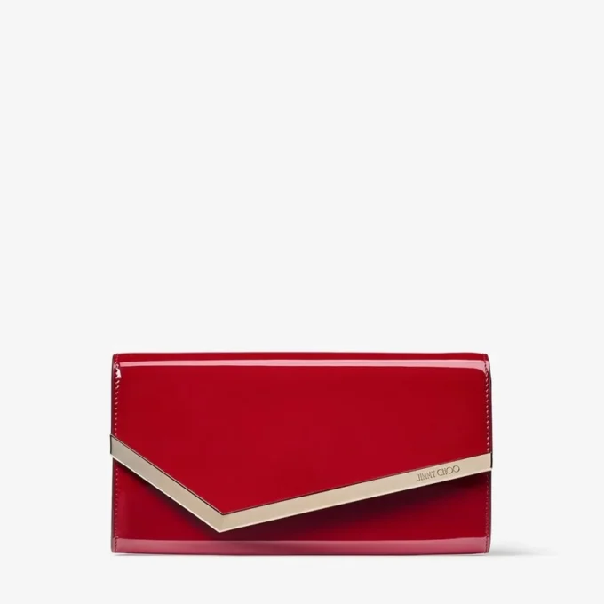Bolso de mano Emmie en charol rojo rubí Bolso de mano Emmie en charol rojo rubí
