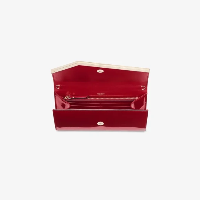 Bolso de mano Emmie en charol rojo rubí Bolso de mano Emmie en charol rojo rubí
