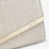 Bolso de mano Emmie en platino con purpurina Bolso de mano Emmie en platino con purpurina