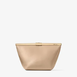 Bolso de mano Ganache de piel napa color chai