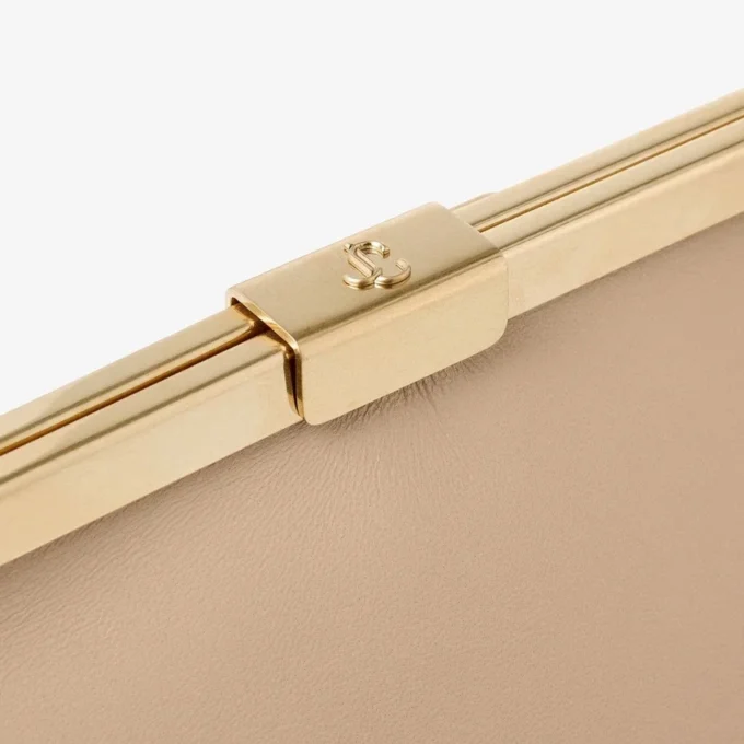 Bolso de mano Ganache de piel napa color chai Bolso de mano Ganache de piel napa color chai