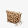 Bolso de mano Ganache de potro con estampado de leopardo natural