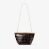 Bolso de mano Ganache Sambuco de piel con relieve de cocodrilo brillante Bolso de mano Ganache Sambuco de piel con relieve de cocodrilo brillante