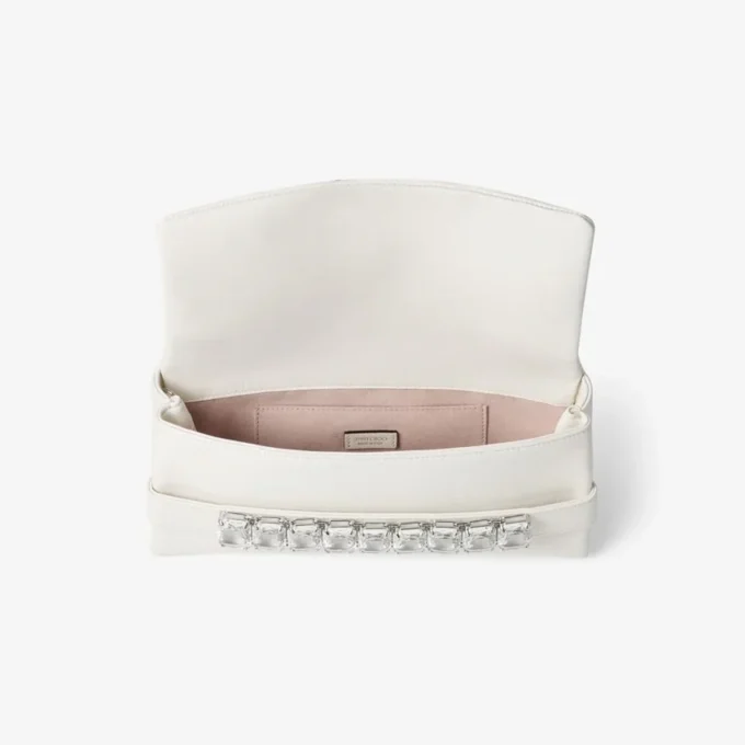 Bolso de mano Kya de piel napa color latte Bolso de mano Kya de piel napa color latte