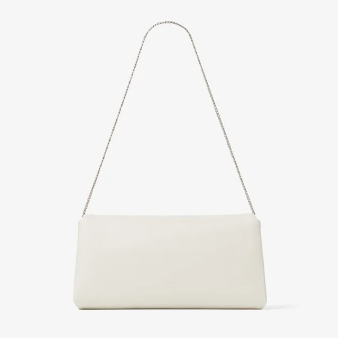Bolso de mano Kya de piel napa color latte Bolso de mano Kya de piel napa color latte