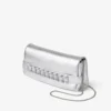 Bolso de mano Kya de piel napa metalizada plateada Bolso de mano Kya de piel napa metalizada plateada