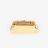 Bolso de mano Skylar de piel Candy Wrap dorada con cierre Jc cuadrado Bolso de mano Skylar de piel Candy Wrap dorada con cierre Jc cuadrado