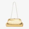 Bolso de mano Skylar de piel Candy Wrap dorada con cierre Jc cuadrado Bolso de mano Skylar de piel Candy Wrap dorada con cierre Jc cuadrado