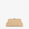 Bolso de mano Skylar de rafia fina natural con cierre cuadrado Jc