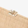 Bolso de mano Skylar de rafia fina natural con cierre cuadrado Jc