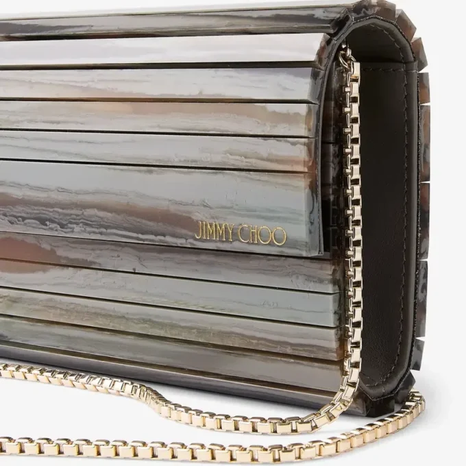 Bolso de mano Sweetie de acrílico con efecto mármol gris Bolso de mano Sweetie de acrílico con efecto mármol gris