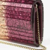 Bolso de mano Sweetie de plexiglás acrílico con purpurina degradada en tono rosa sedoso