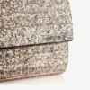 Bolso de mano Sweetie en acrílico con purpurina degradada en negro y champán