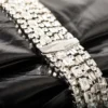 Bolso de mano Zandra de piel metalizada vintage negra Bolso de mano Zandra de piel metalizada vintage negra