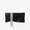 Bolso de mano Zandra de piel metalizada vintage negra Bolso de mano Zandra de piel metalizada vintage negra