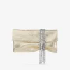 Bolso de mano Zandra de piel metalizada vintage platino Bolso de mano Zandra de piel metalizada vintage platino