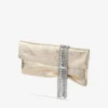 Bolso de mano Zandra de piel metalizada vintage platino Bolso de mano Zandra de piel metalizada vintage platino