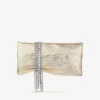 Bolso de mano Zandra de piel metalizada vintage platino Bolso de mano Zandra de piel metalizada vintage platino