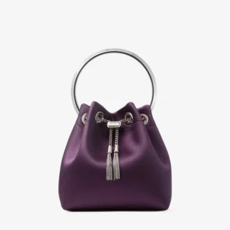Bolso de satén Bon Bon Winter Bloom con brazalete metálico
