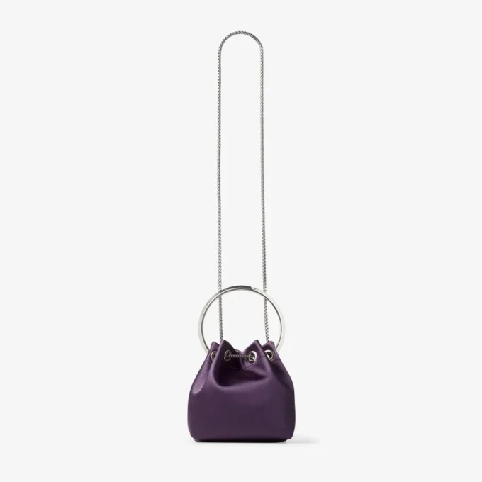 Bolso de satén Bon Bon Winter Bloom con brazalete metálico Bolso de satén Bon Bon Winter Bloom con brazalete metálico