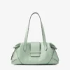 Bolso de viaje Bar Holdall mediano de cuero Verde Biker