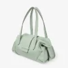 Bolso de viaje Bar Holdall mediano de cuero Verde Biker