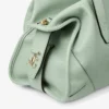 Bolso de viaje Bar Holdall mediano de cuero Verde Biker