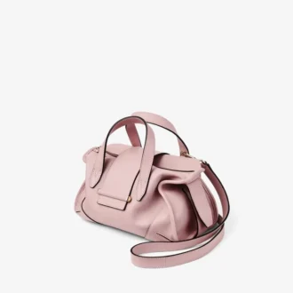 Bolso de viaje Bar Holdall pequeño Bolso de viaje de cuero rosa Biker