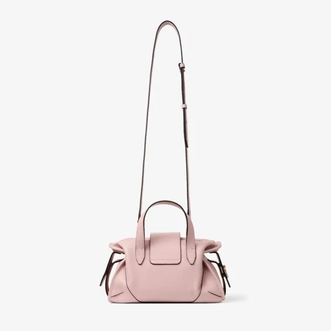 Bolso de viaje Bar Holdall pequeño Bolso de viaje de cuero rosa Biker
