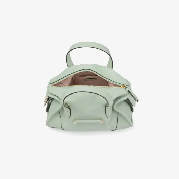 Bolso de viaje Bar Holdall pequeño Bolso de viaje de cuero Verde Biker Bolso de viaje Bar Holdall pequeño Bolso de viaje de cuero Verde Biker