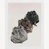 Bolso Micro Bon Bon de malla de cristal plateado con asa metálica