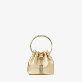Bolso mini Bon Bon de napa metalizada dorada