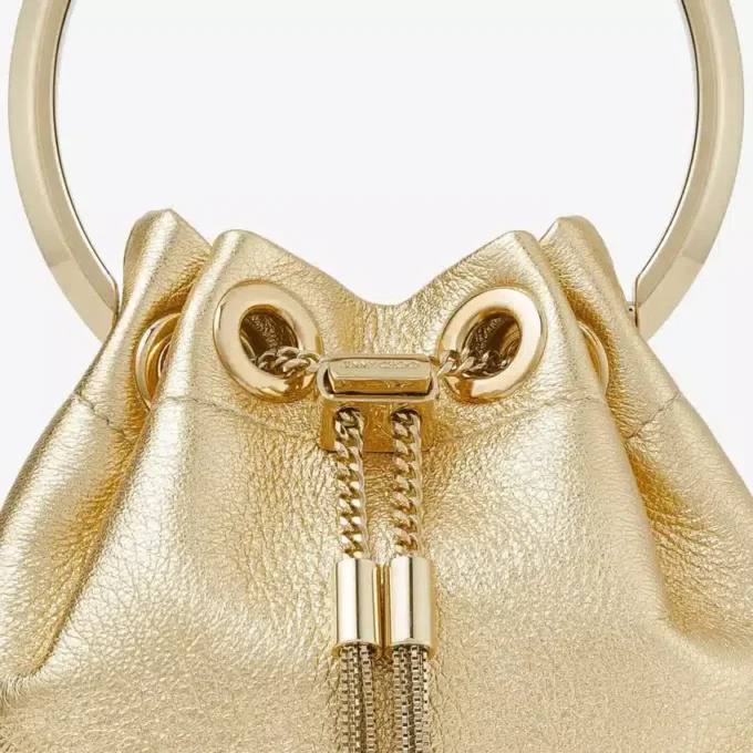 Bolso mini Bon Bon de napa metalizada dorada Bolso mini Bon Bon de napa metalizada dorada