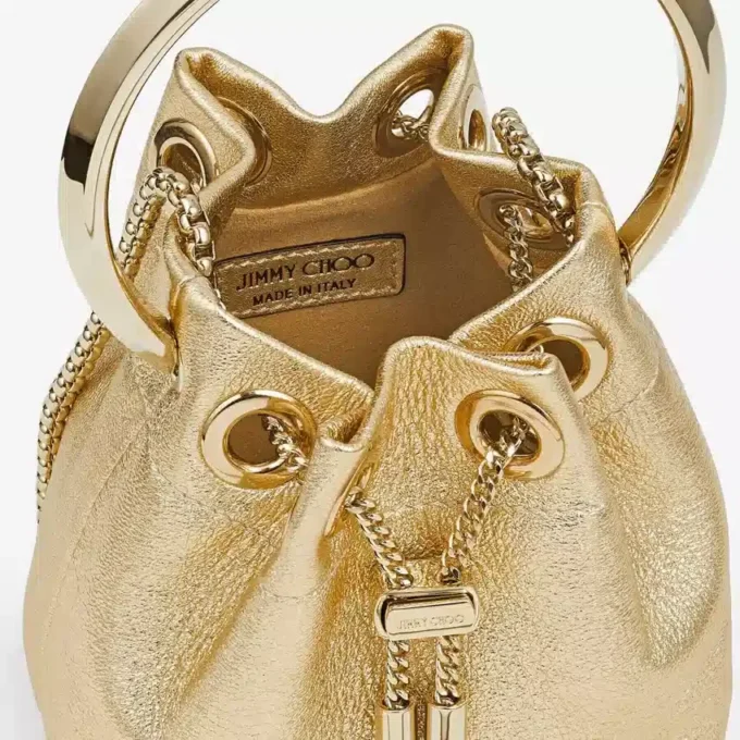 Bolso mini Bon Bon de napa metalizada dorada Bolso mini Bon Bon de napa metalizada dorada