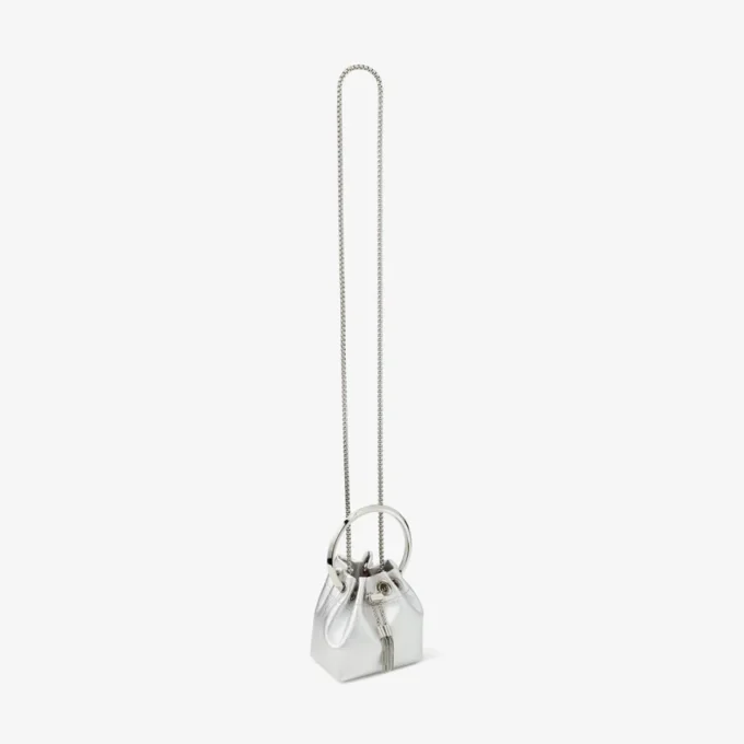 Bolso mini Bon Bon de napa metalizada plateada Bolso mini Bon Bon de napa metalizada plateada