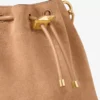 Bolso mini Cinch de ante color toffee con borlas de ante Bolso mini Cinch de ante color toffee con borlas de ante