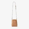 Bolso mini Cinch de ante color toffee con borlas de ante Bolso mini Cinch de ante color toffee con borlas de ante